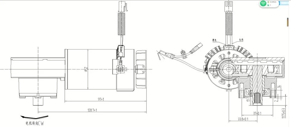 Longbank 220V K00 120W 100rpm DC Gear Motor for Dough Kneading Machine